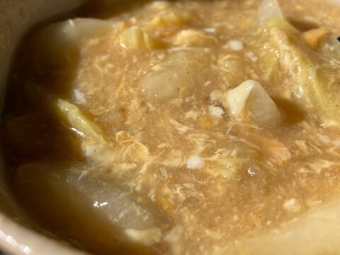 卵白菜スープ